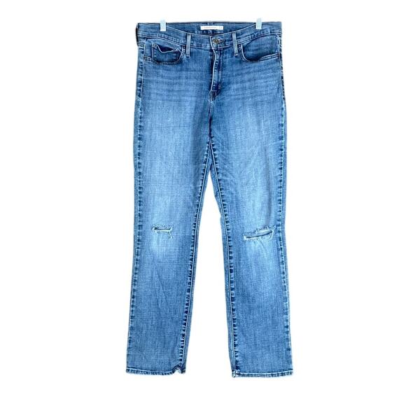Signature Levi Strauss Womens Jeans Blue Denim Mid Rise Slim Straight Stretch 31 - Picture 1 of 11